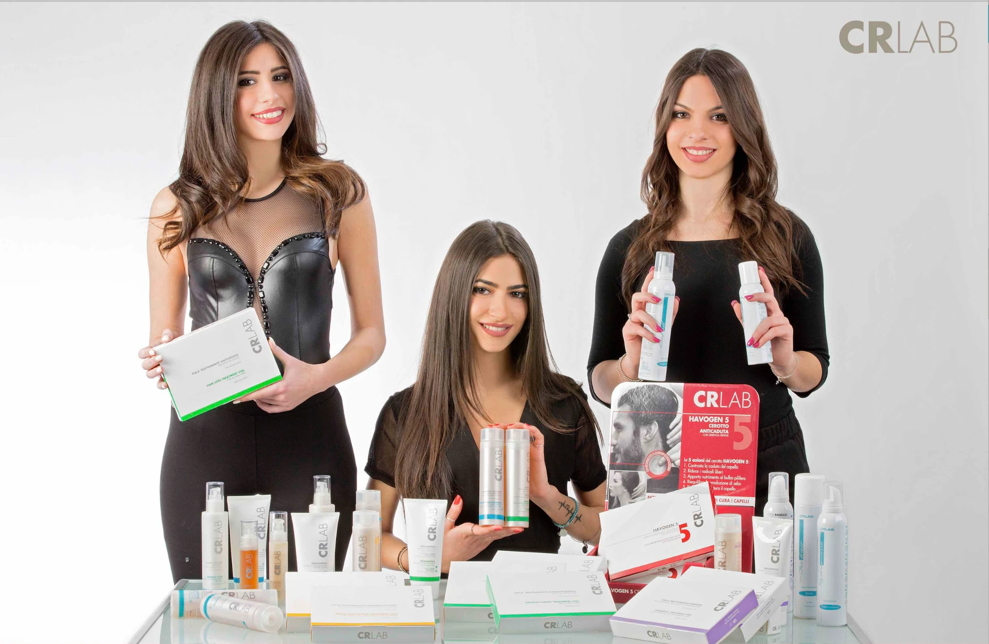 The CRLAB trichology product range presented by three models